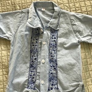 Boys size 2 Guayabera style shirt
